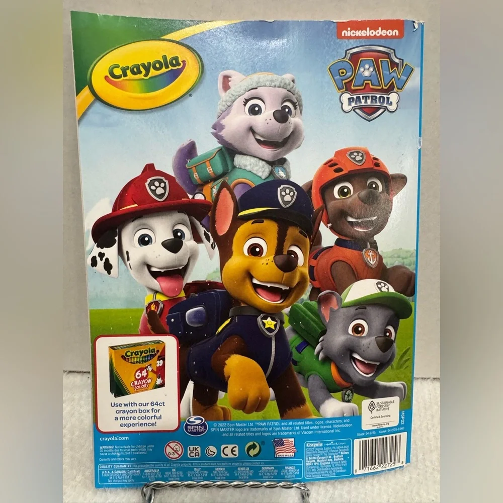 Crayola Paw Patrol Coloring Book includes stickers